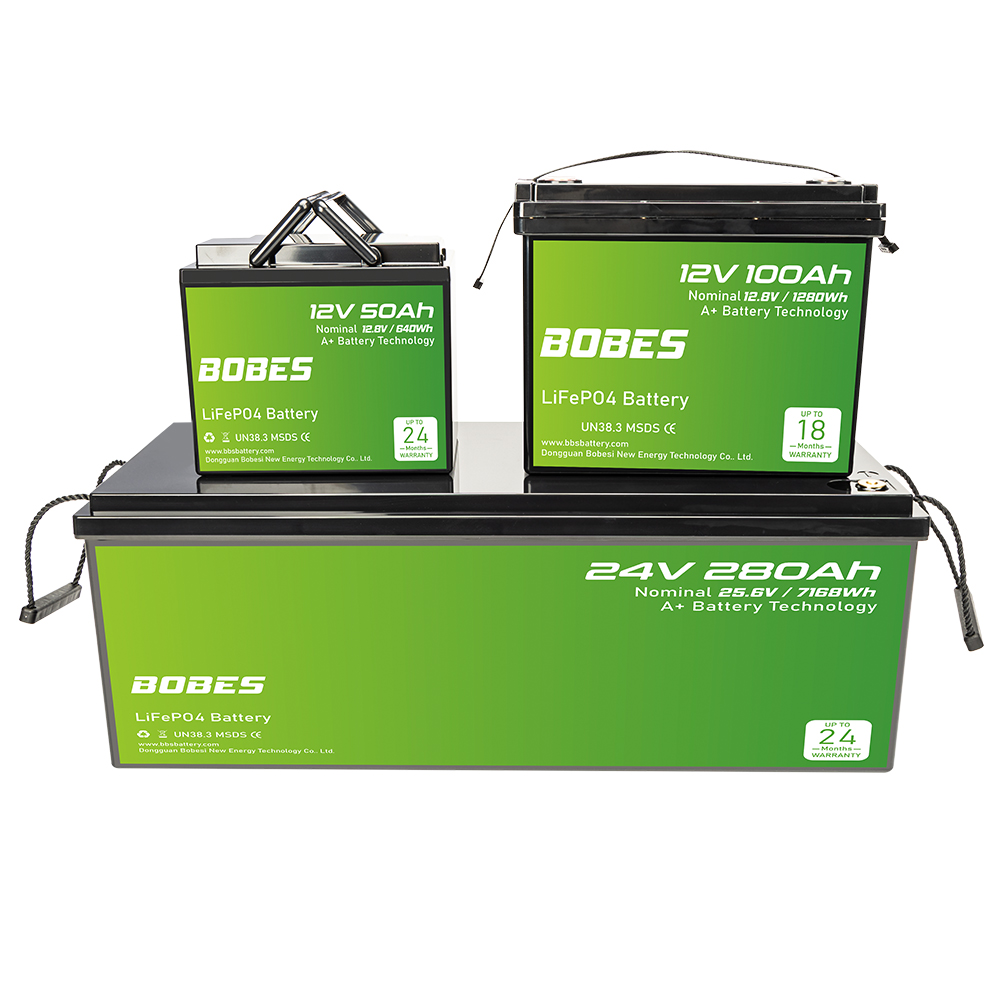 Batterie d'acide de plomb personnalisé produit par le fabricant en batterie de lithium 12V 24V 50AH 100AH ​​280AH